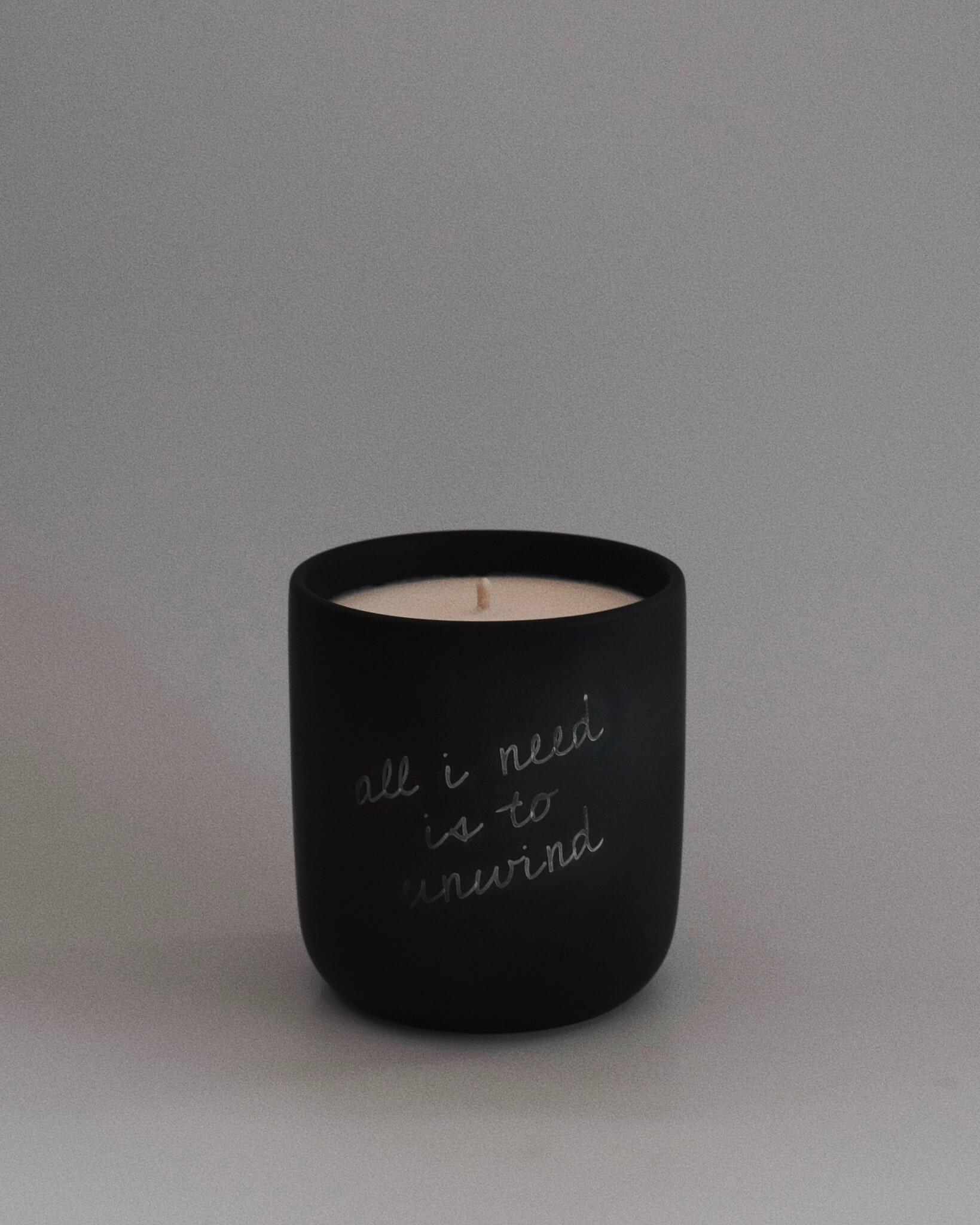 Custom message candle by Amble C Studio